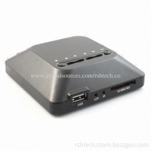 Mini SD Media Player with USB Host Port and SD/MMC/MS Card Slot, Measures 90 x 90 x 36mm